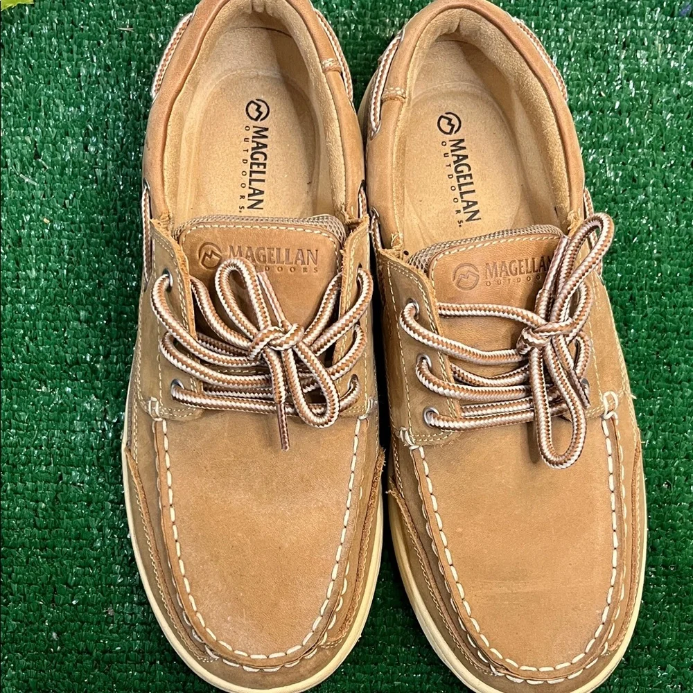 Magellan Outdoors Men’s Brown Suede Boat Shoes
